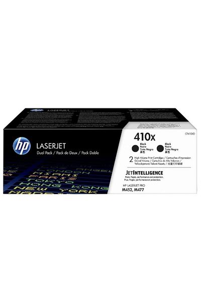 HP Original HP 410x / CF410XD Toner Cartridge Pack, Black, 2x 6500 pages