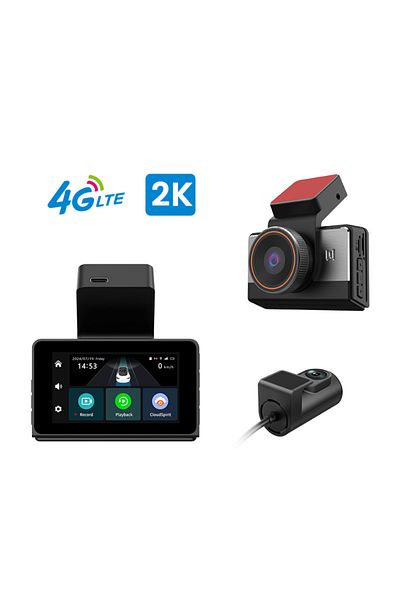 MaGeCa Car Camera P83, 4g Connection Sim Card, Front Camera 2k Rear Camera 720p
