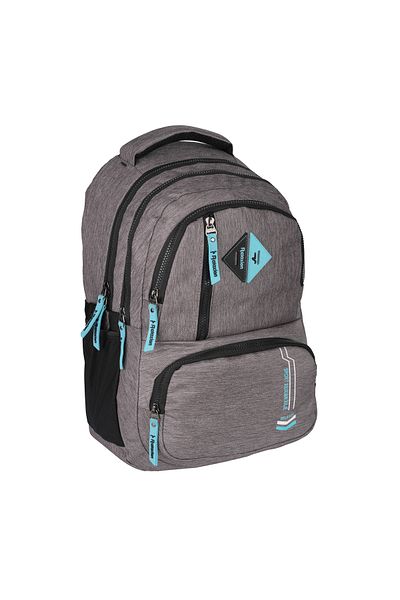 Relaxion Waterproof Multi-Eye School Backpack Gray 2055