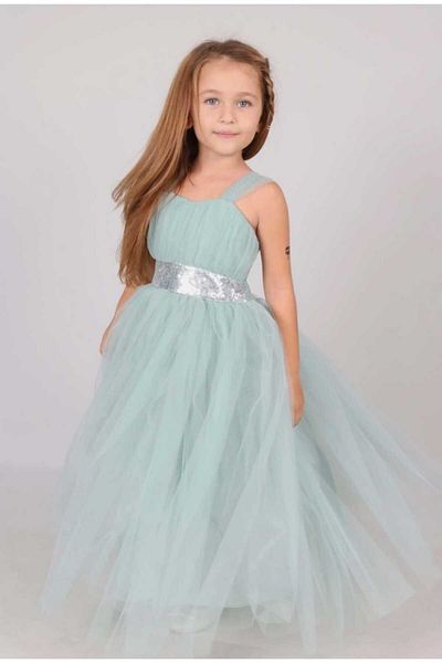EXTRAÇARŞI Girl's Tulle Evening Dress Party and Birthday Dress Age 6/10