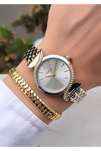 Homies Original Invoice Waterproof Women's Wrist Watch with Bracelet Gift