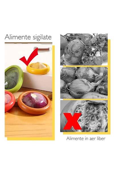 Kdhome Set de 4 recipiente din silicon pentru depozitarea alimentelor KD Home Silly Cup cu capac