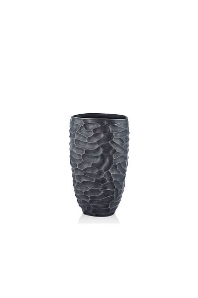LAMEDORE Comb Worn Black Small Vase 17X22X37 cm