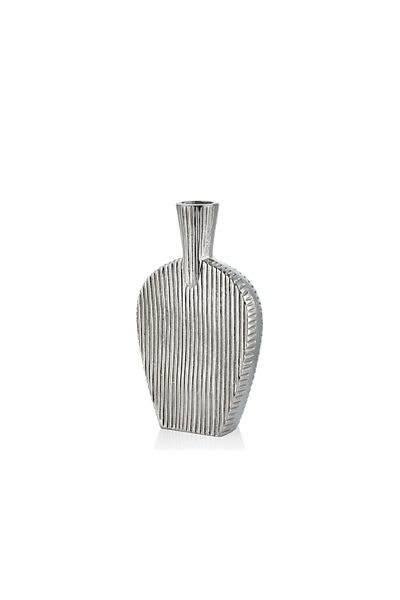 LAMEDORE Striped Silver Large Vase 8X23X40 cm