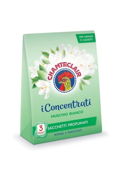 Chanteclair Set pliculețe parfumate - Mosc alb (Muschio Bianco), 3 x 12 g