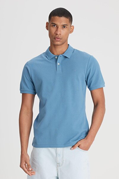 Lee L211810 Regular Fit Blue Men's Polo Neck T-Shirt L211810400