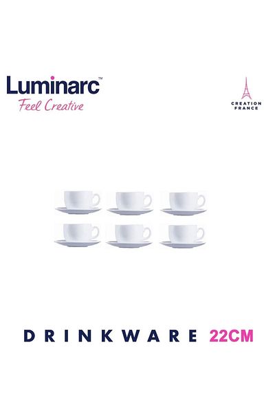 Luminarc Tempered Diwali 12Pcs Tea Cup Set 1*6:6