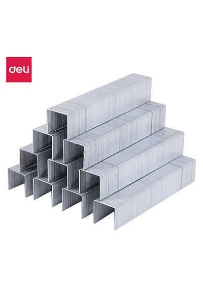 Deli E0013 Staples, 23/13 1000PCS Box Sharp Tips Silver – For Heavy-Duty Binding