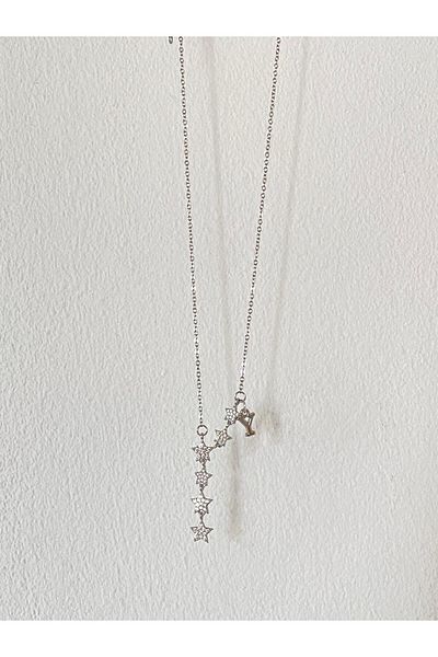 bijoux uniques Shooting Star Y Letter Steel Necklace