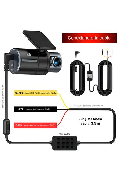 MaGeCa Continuous power supply kit for dash cam to fuse panel to Mini USB 5V/3A,
