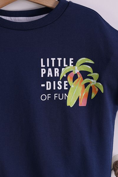 Pollito Set de trening din 2 piese pentru băiat Little Paradise imprimat față și spate