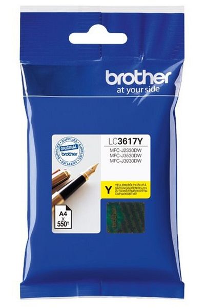 Brother Original Brother LC3617Y Ink Cartridge, Yellow, 550 pages