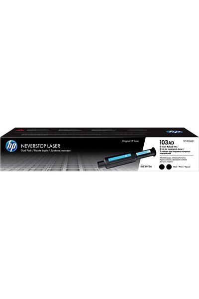 HP Pack of 2 Original HP 103a / W1103AD Toner Cartridges, Black, 2 x 2500 pages
