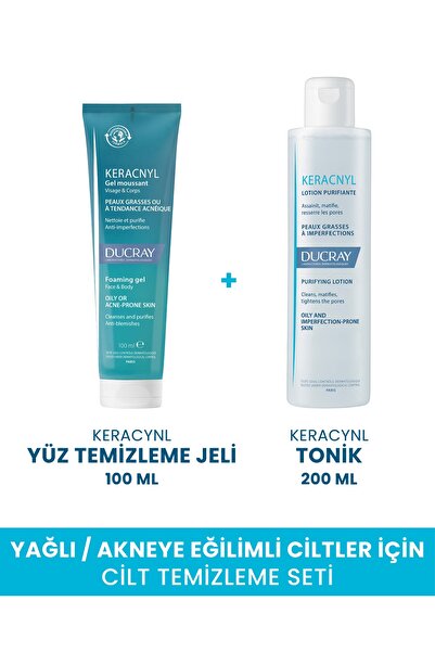 Ducray Akneye Eğilimli Ciltler İçin Temizleme Jeli 100ml + Tonik 200ml