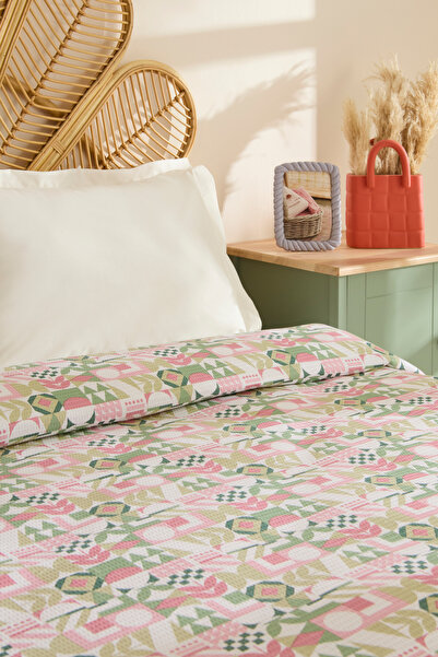 Karaca Home Tamina 100% Cotton Single Single Pique Rose Dried