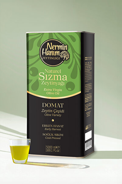 Nermin Hanım Zeytinliği Domat - Erken Hasat Soğuk Sıkım Zeytinyağı (5 LT)
