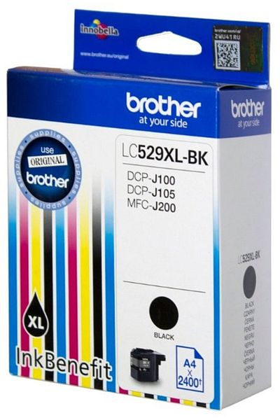 Brother Original Brother LC529XL BK Ink Cartridge, Black, 2400 pages
