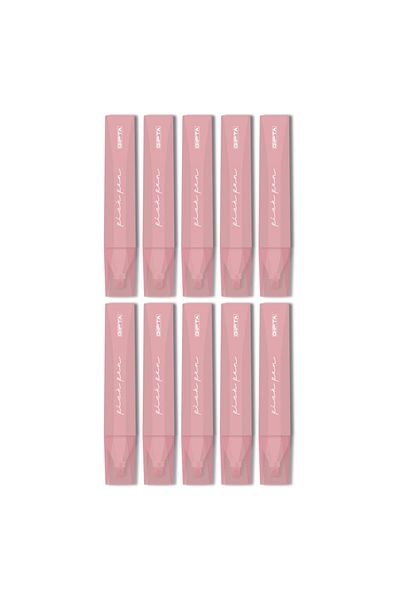 Gıpta Pickpen Cut Tip Highlighter Pink (F1551) 10 Pieces