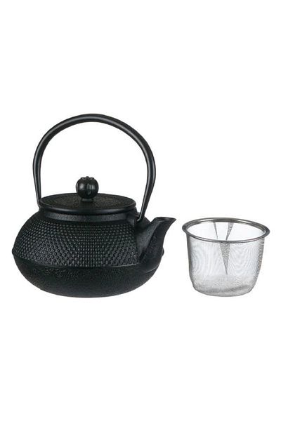 OEM Ceainic din fonta, capacitate 600 ml, Negru