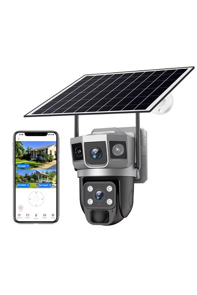 MaGeCa MaGeCa solar panel surveillance camera, WIFI, 4MP Full HD, 3 monitored areas
