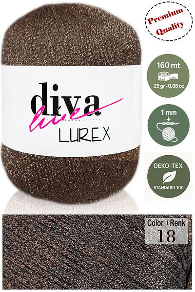 Diva İplik Diva Lurex 18 Ανοιχτό Καφέ