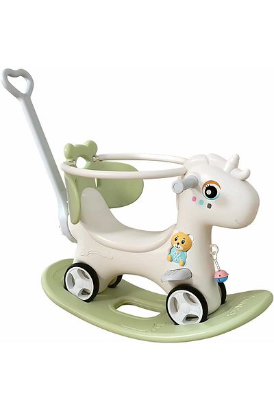 Arabest Multi-Function Rocking Horse, Baby Stroller for Toddlers/Infants, Early Education Toy, Green