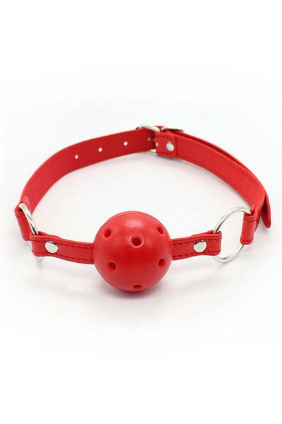 WildFashion Callus made of ecological leather, accessorized with metal rings, Red TOY426-3