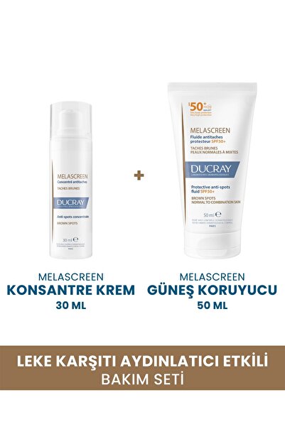Ducray Melascreen Koyu Leke Kremi 30ml + UV Fluid SPF50+ Güneş Koruyucu 50ml Set