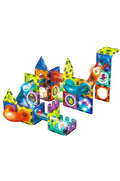 ideal STORE idealStore LightMAG Magnetic Building Blocks Set with Light, 75 elements