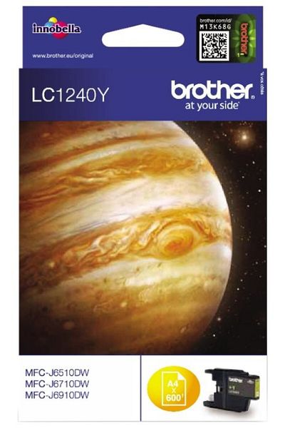 Brother Original Brother LC1240Y Ink Cartridge, Yellow, 600 pages