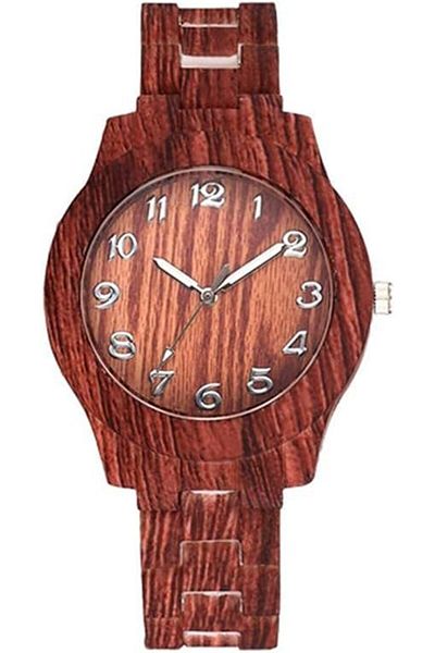MACON Fashion Wristwatches Watches For Men Women Fashion Quartz Retro Wood Texture Quartz Watch.