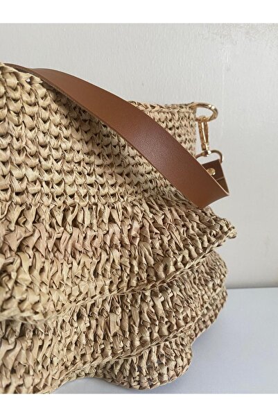 Handmade Bayramlık Rafya Ip Fırfır Detaylı Çocuk, Yetişkin Mini Çanta