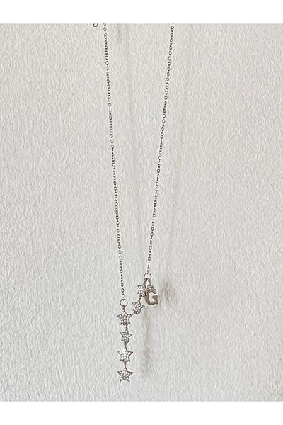 bijoux uniques Shooting Star g Letter Steel Necklace