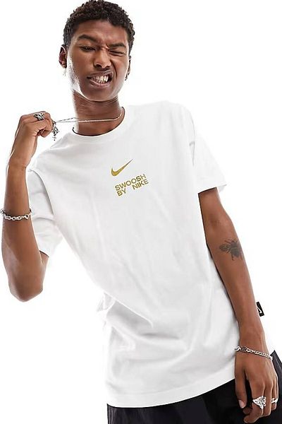 Nike Αθλητικά ρούχα Big Swoosh Ρούχα Μπλουζάκια Ανδρικά βαμβακερά μπλουζάκια Λευκό
