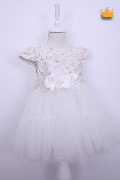 MİNİMONY Ροζ 2028 Baby Girl DRESS & DRESS ΣΕΤ 1-5 ετών School Square Eid και Graduation