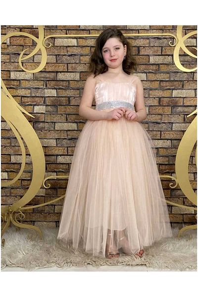 EXTRAÇARŞI Girl's Tulle Evening Dress Party and Birthday Dress Age 6/10