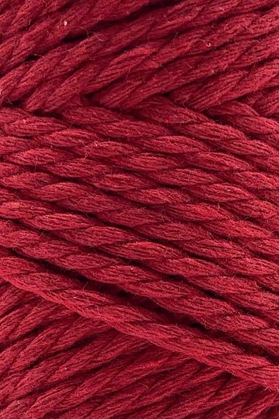 SENSY Three Twist 250 Grams Cotton Checked Macrame Macrame Rope Hobby Floss 3 Twist Red