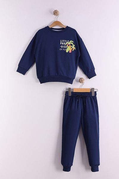 Pollito Set de trening din 2 piese pentru băiat Little Paradise imprimat față și spate