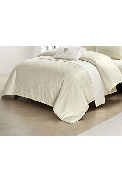 CHIRASO CHIRASO 4-Piece Satin Bedding Set, with Fitted Sheet 180x200, Elegant Design, white