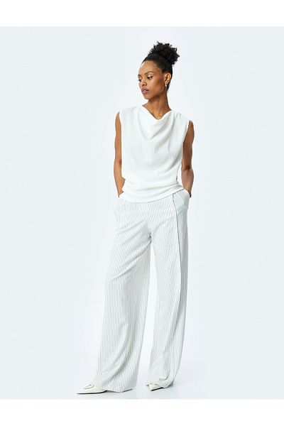 Koton White Sleeveless Blouse For Women