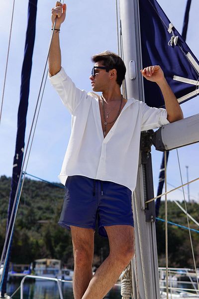 C&City Ανδρικό σορτς μαγιό C1350 Navy Blue