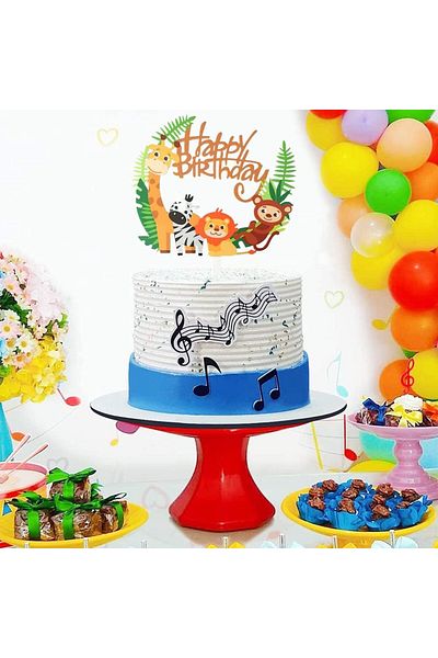 Hilloly Set of 10 Hilloly cake decorations, cardboard, multicolor, 14 x 14.5 cm