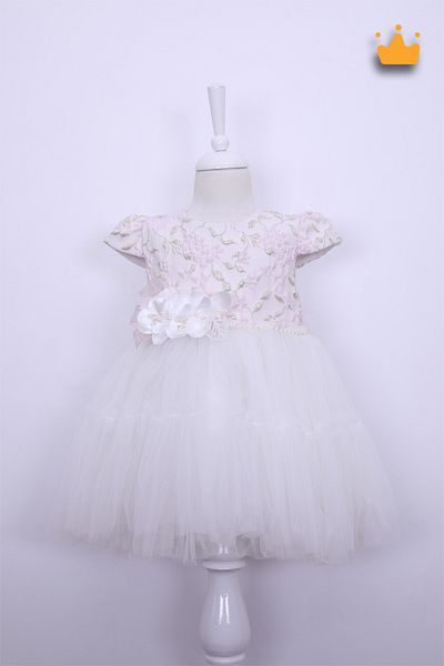 MİNİMONY Ροζ 2028 Baby Girl DRESS & DRESS ΣΕΤ 1-5 ετών School Square Eid και Graduation