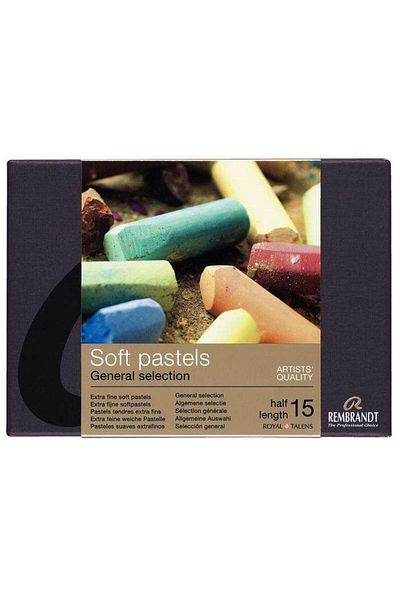 Rembrandt General Selection Soft Pastel 15-Piece Half Size Powder Pastel Set / 31823108