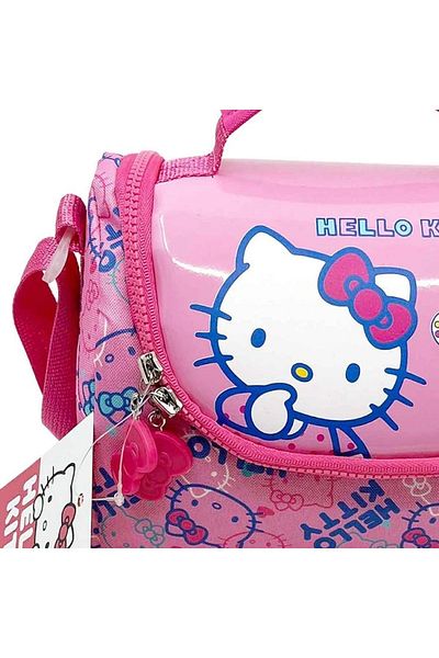 Hello Kitty Tmn 591634 Single Compartment Lunch Box with Shoulder Strap 2722 Pink