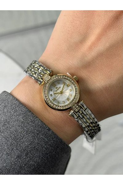 Homies Guaranteed Premium Women's Wristwatch Gold-Silver (White Dial) Rshms-226