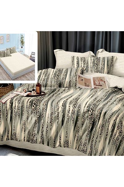 NufJoy Fine Cotton Linen 6 pieces Fitted sheet for mattress 160x200 cm or 180x200 cm
