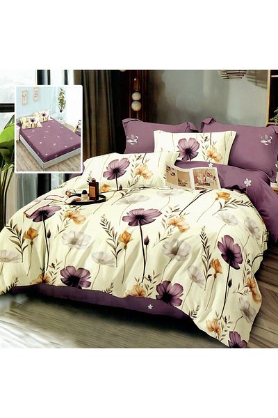 NufJoy Fine Cotton Linen 6 pieces Fitted sheet for mattress 160x200 cm or 180x200 cm
