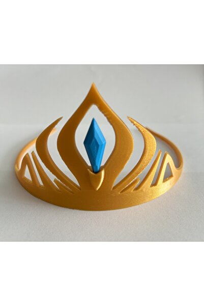 Atlas Lab Çocuk Tacı – 3D Baskı Gold Renkli Prenses Tacı – Kostüm Aksesuarı