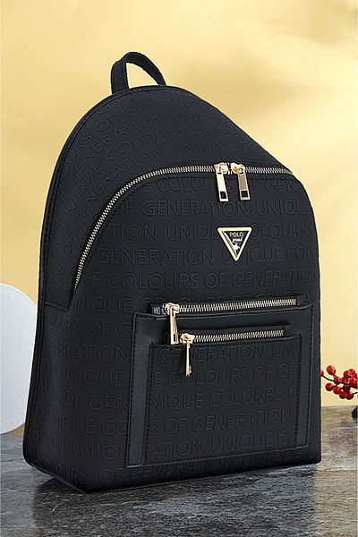 POLOGRAND London Model original de lux confortabil pentru femei, cu curea reglabilă, cu 3 compartimente, rucsac și geantă de umăr elegantă